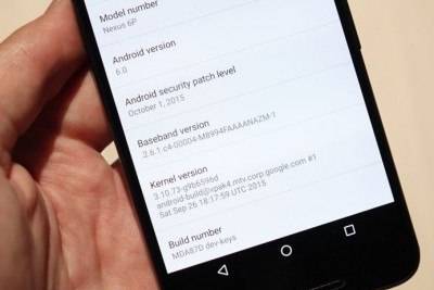 Android 6.0 Marshmallow отображает дату последнего обновления системы безопасности