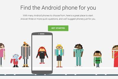 Google в рамках рекламной кампании «Be together not the same» выпустила сервис по подбору идеального Android-смартфона.