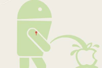 Писающий Android (и не только) появился на Google картах