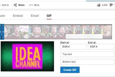 В YouTube появился создатель GIF