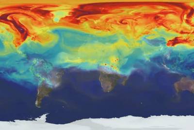 #видео | Как углекислый газ распространяется в атмосфере Земли