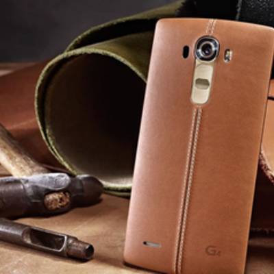 Ещё одно фото стильного LG G4 в коже