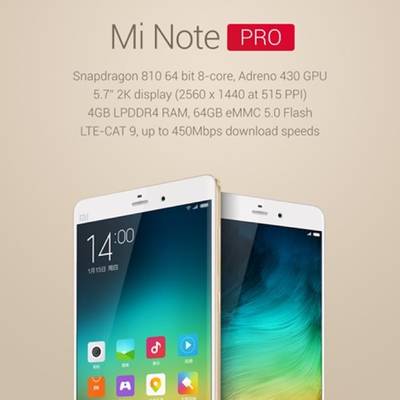 Xiaomi Mi Note Pro поступит в продажу 12 мая по цене $483