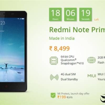 Xiaomi Redmi Note Prime идет на рынок Индии