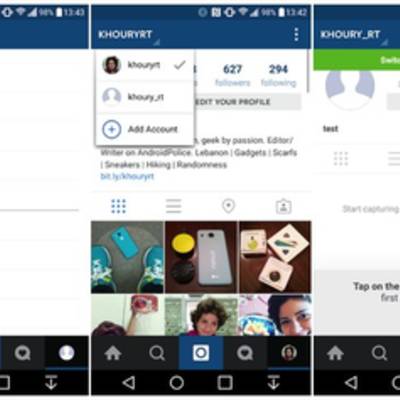 Instagram тестирует работу с несколькими аккаунтами на Android