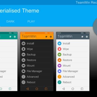 Team Win Recovery Project (TWRP) рекавери тоже в стиле Material